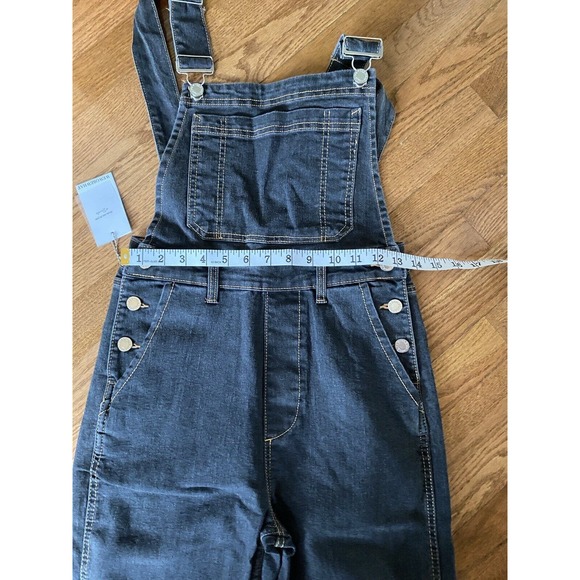 We Wore What Straight Tapered Stretch Denim Overalls Bahbah Grey Size 2 NWT - Picture 6 of 7
